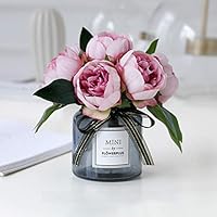天然大理石花瓶と薔薇の造花 0722-3-7.jpg